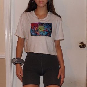 Electric reform cropped tee